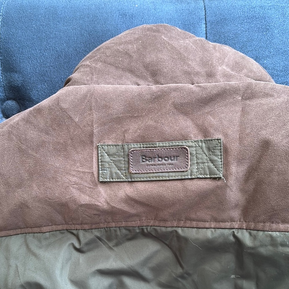 Barbour Olive & Brown Quilted Puffer Jacket Men's (Size: XL) - Picture 8 of 10